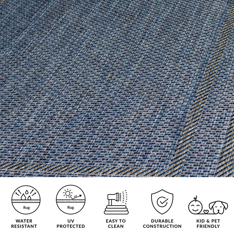 Tapis d'intérieur tissé à la machine Courtyard, Rectangle 2 pi 7 po x 5 pi 0 po