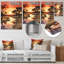 Coucher de soleil africain Oasis II - décoration murale en métal africain-2075070788