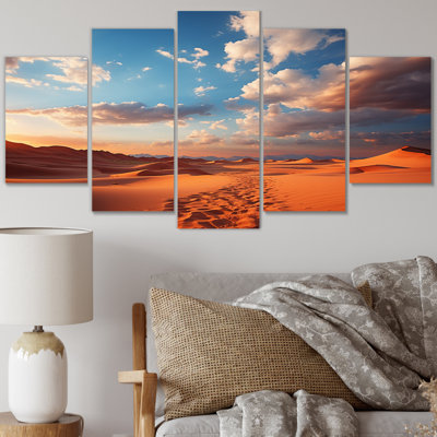 Sahara Desert Multiple Countries II - Landscapes Canvas Print - 5 Panels