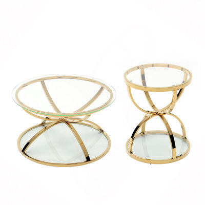 Ensemble de tables basses en verre Modern Modern