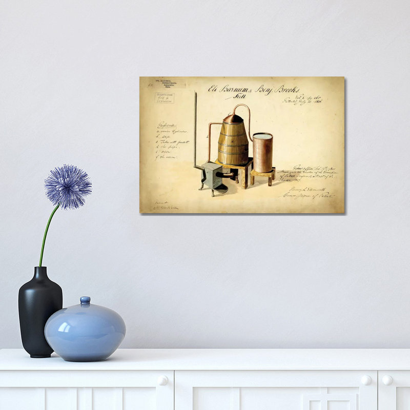 Moonshine Still by PatentPrintStore - Wrapped Canvas Print, 30.48 cm H x 45.72 cm W