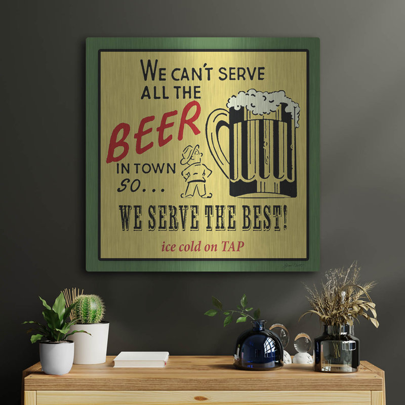  «Best-bière» par Jean Plout, art mural en métal, 24 po x 24 po, 24 po x 24 po