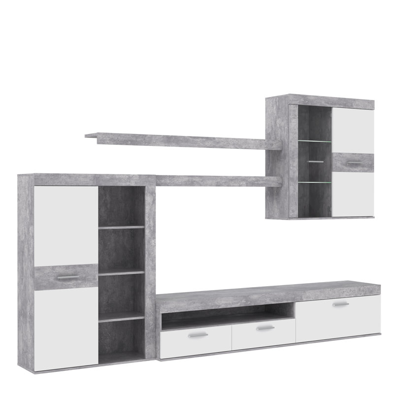Karlin Unfinished Entertainment Centre for TVs up to 55", Grey/White