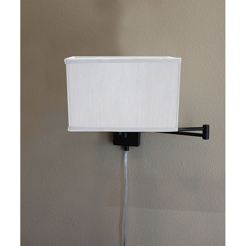 Pelham Steel Plug-in Swing Arm Sconce, White