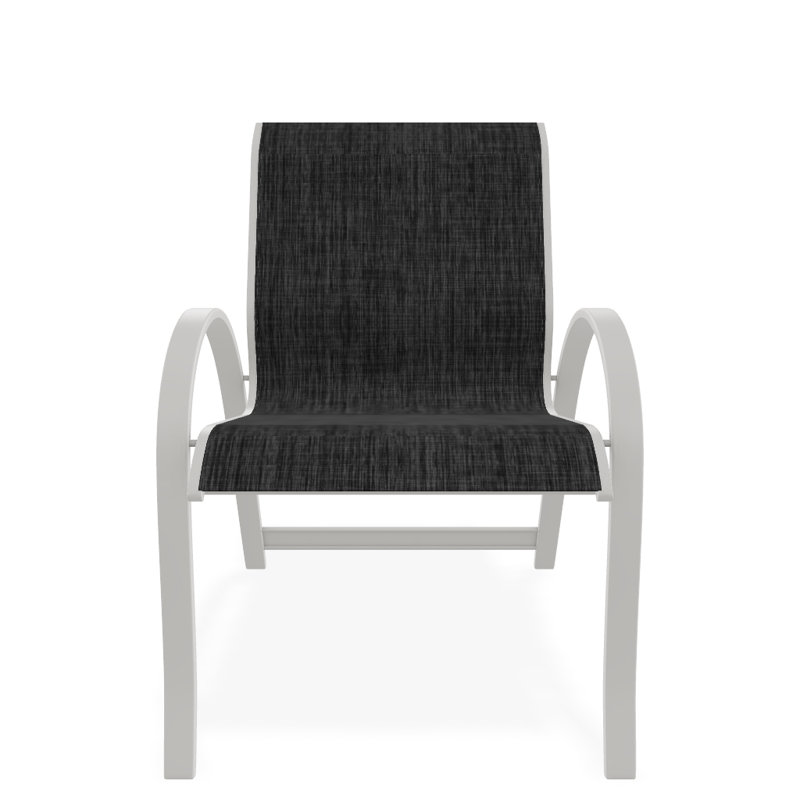 Fauteuil de salle à manger empilable Hiraku, Ombre Augustine, Neige