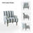 Arching Armchair With Solid Wood Turned Legs and Nailhead Trim-1823059392