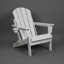 Chaise Adirondack pliante en PEHD avec porte-gobelet double - Chaise Adirondack en composite avec texture bois - blanc, chaise
