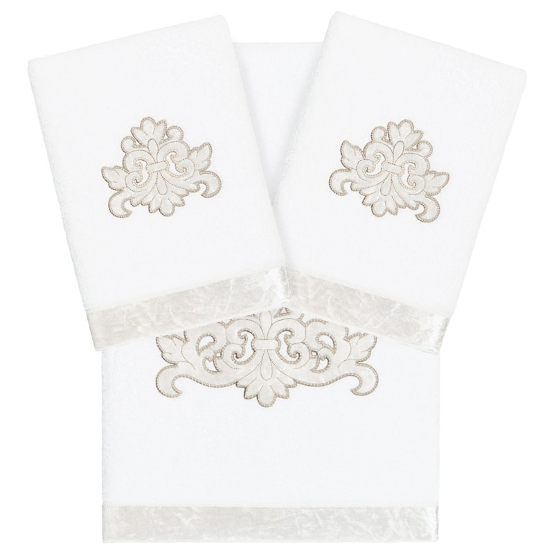 Ensemble de serviettes 3 pièces , Blanc