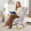 Solid + Manufactured Wood/Iron Rocking Chair-1378224766