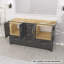 Base de meuble-lavabo double 60 po en bois massif-92727183