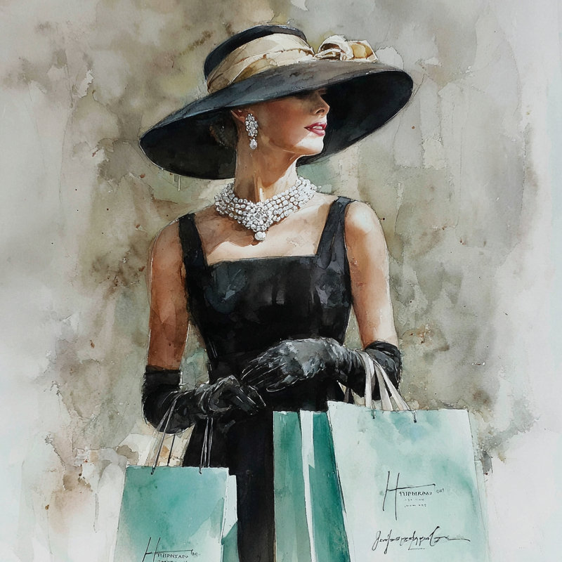 «Elegant Day Out», art mural sur toile tendue