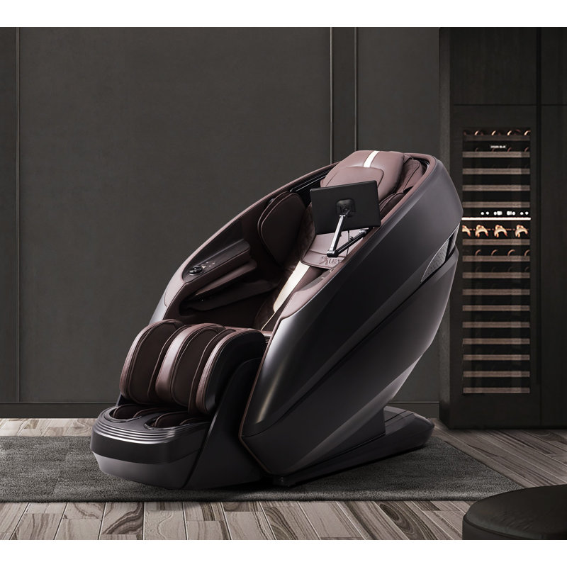 Fauteuil de massage chauffant en similicuir 4D Dual Core