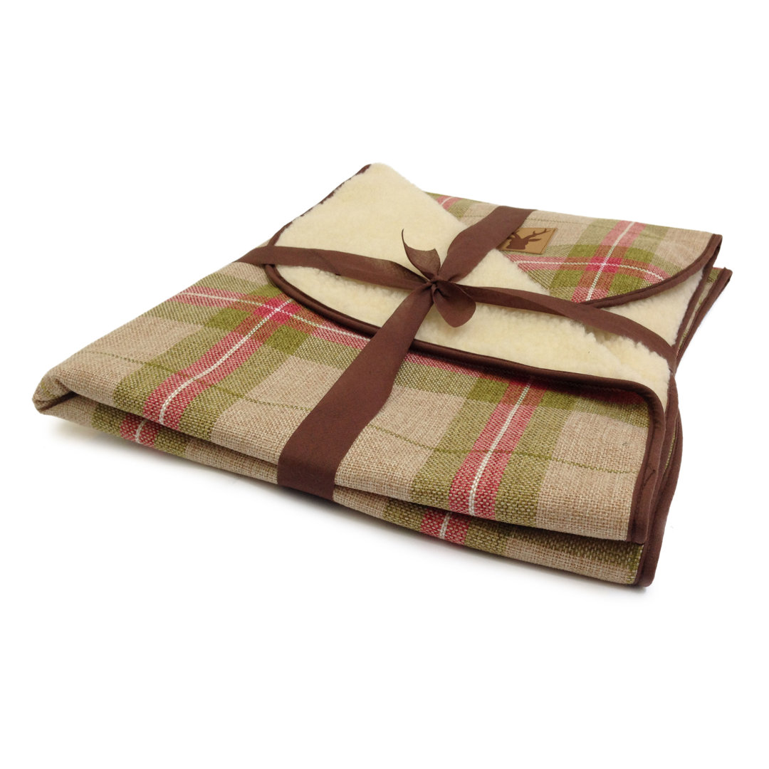 Newton Moss Throw in Brown/Green