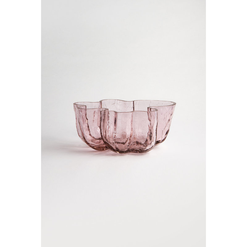 Kosta Boda Crackle Lead Free Crystal Serving Bowl