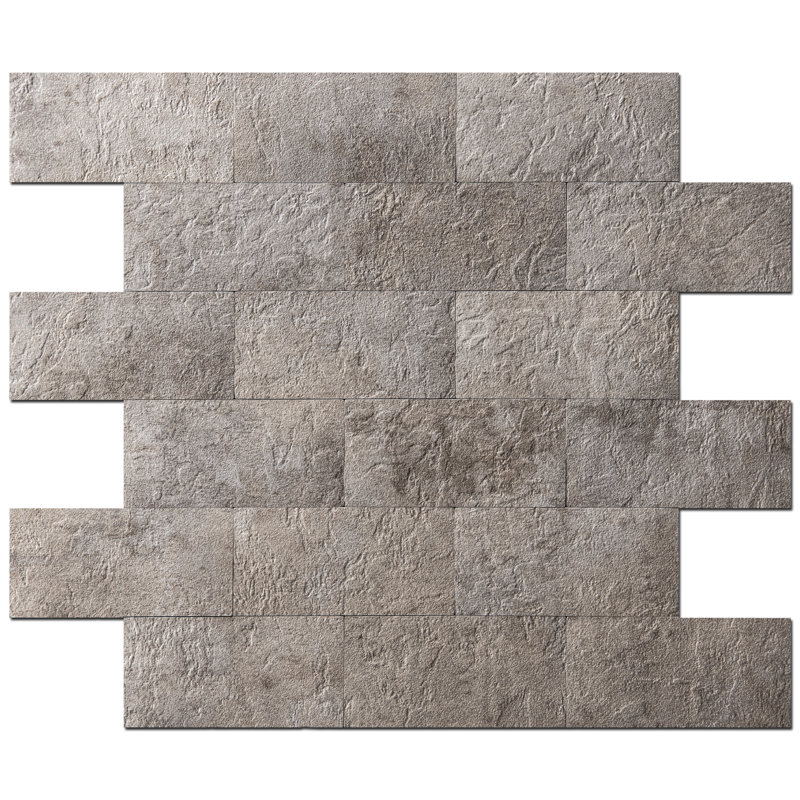11.3" x 13" Stone Peel & Stick Mosaic Tile, Beige