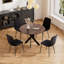 Ensemble de table de salle à manger 36 po avec chaises en velours-1810328227-1810328237-1795274775