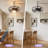 21.65" Industrial Caged Ceiling Fan With Light, Reversible Wood Blades, Dimmable Led & Remote Control, Low Profile Enclosed Fan Light For Bedroom Kitchen