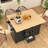 55.7'' Multifunctional Kitchen Island with Dual Drop Leaf, Power Outlet, and Ample Storage for Dining, Cooking, or Work-18256218