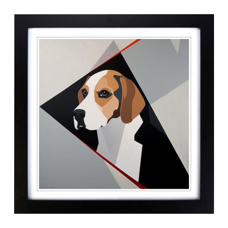 Single Picture Frame Print on Wood, Black