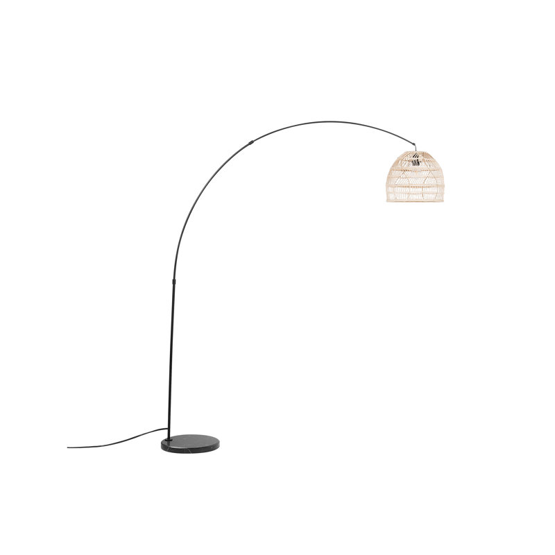 Alejandro 195cm Black Arched Floor Lamp
