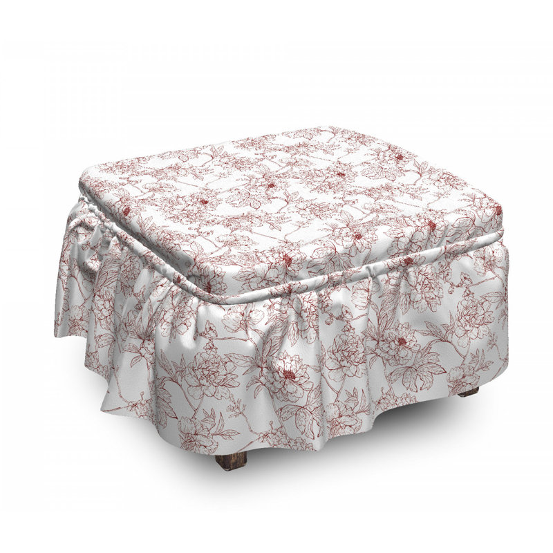 Box Cushion Ottoman Slipcover