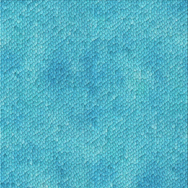 Tapis bleu sarcelle Ksawery, Carré 7 pi