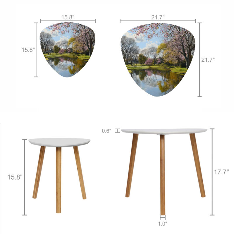 Ensemble de 2 tables basses gigognes Triangle