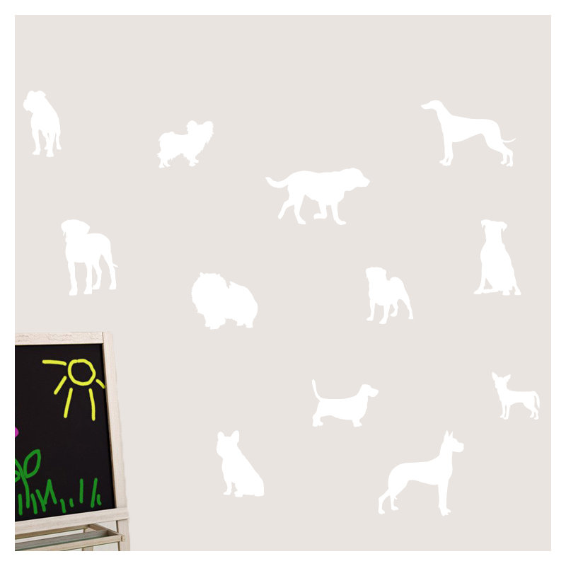 Adhésif décoratif chien, Blanc