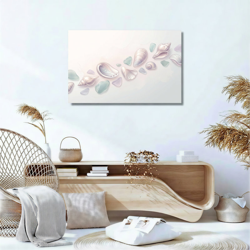 «Seashell», reproduction d'art sur toile, ensemble de 1, 18"H x 24"W, Wrapped Canvas