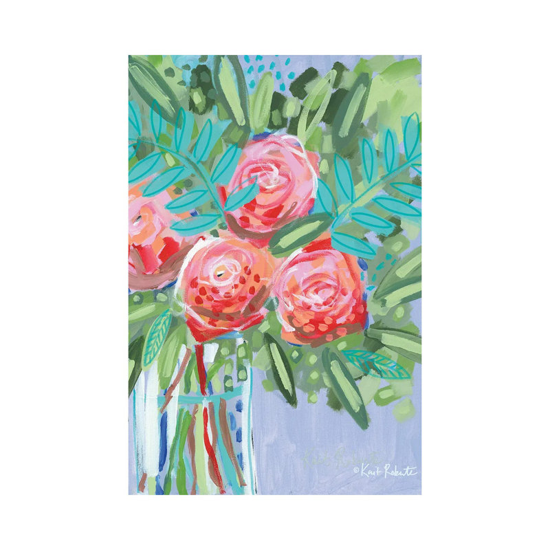 We Can Choose To Bloom by Kait Roberts - Wrapped Canvas Painting, 20.32 cm H x 30.48 cm W
