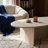 Aurelia Modern Oval Coffee Table With Architectural Slab Base-83458985