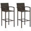 3 Piece Outdoor Bar Set with Armrest Poly Rattan-366566381
