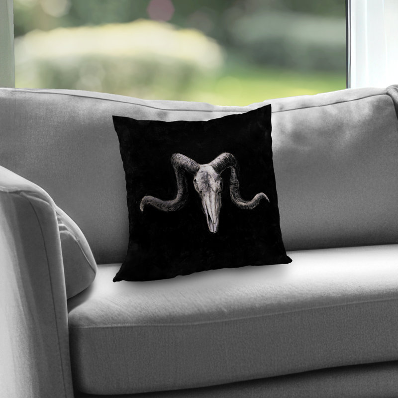 Skeleton Skulls Grunge Style Throw | Gray Animals Home Decor