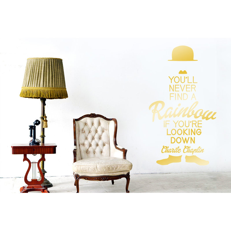 Non-Wall Damaging Wall Decal, Shiny Gold