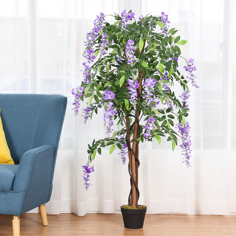 150cm Faux Flowering Tree in Pot