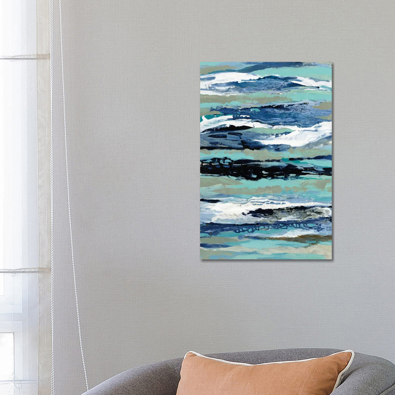 Coastal Sea Foam I by Silvia Vassileva - Wrapped Canvas Painting, 66.04 cm H x 45.72 cm W x 1.91 cm D