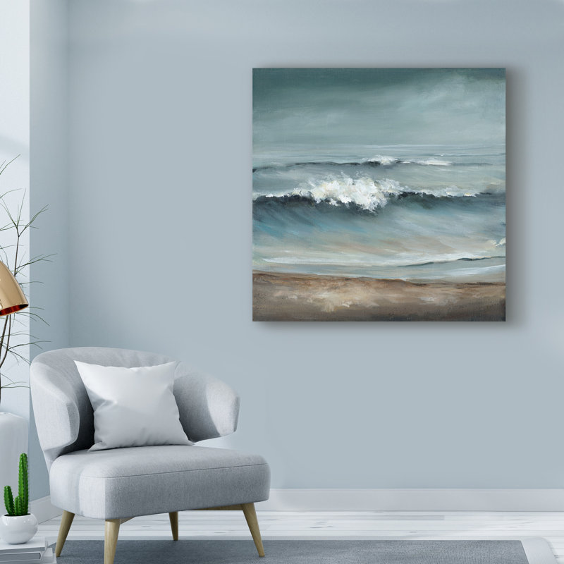 « longing coast », reproduction de peinture à l’acrylique sur toile tendue, H 24 po x l 24 po x P 2 po