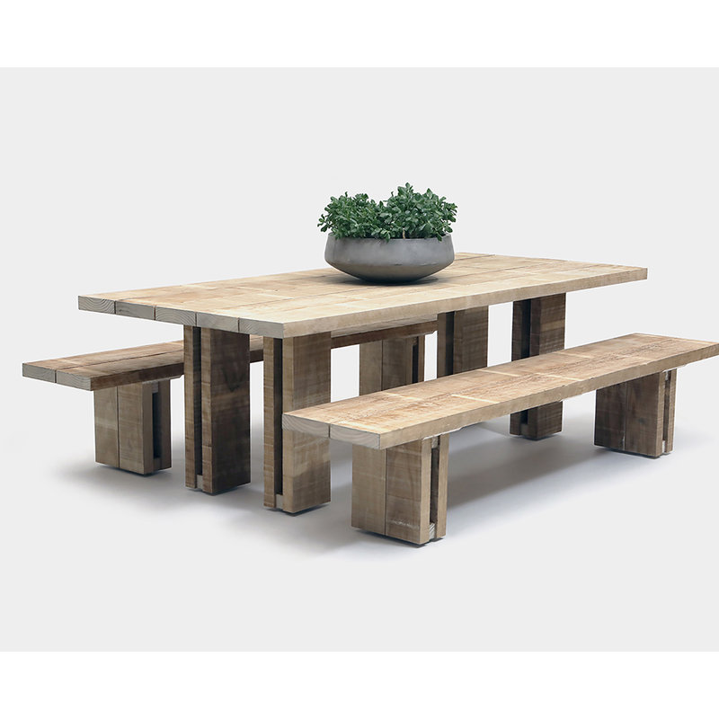 Occidental 3 Piece Outdoor Dining Set, 42" H x 72" W x 30" D