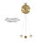 34.65" Golden Metal Wall Clocks