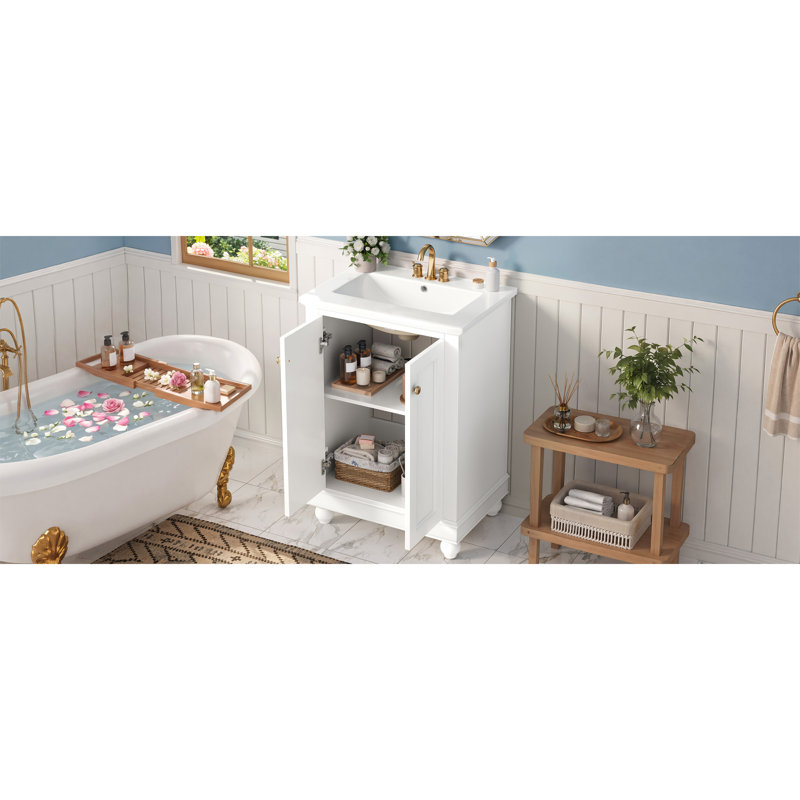 Meuble-lavabo moderne (doit inclure le meuble-lavabo et le lavabo) avec rangement