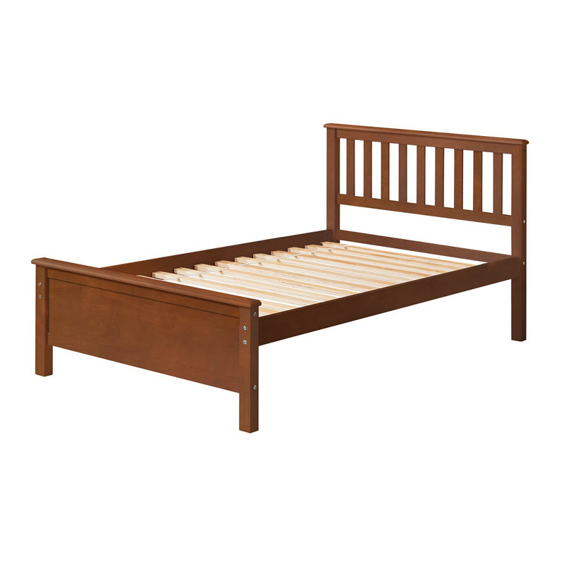 Sheree Solid Wood Slat Bed, Walnut