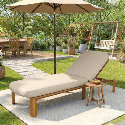Chaise longue d'extérieur réglable pour chaise longue d'extérieur inclinable avec dossier réglable pour la terrasse, la piscine ou la plage, brun