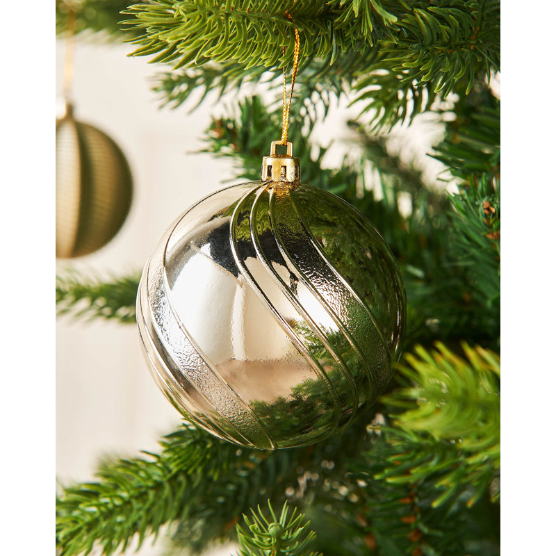 9.29cm Solid Colour Plastic / Acrylic Bauble, Gold