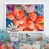 Impression blanche sur toile encadrée
