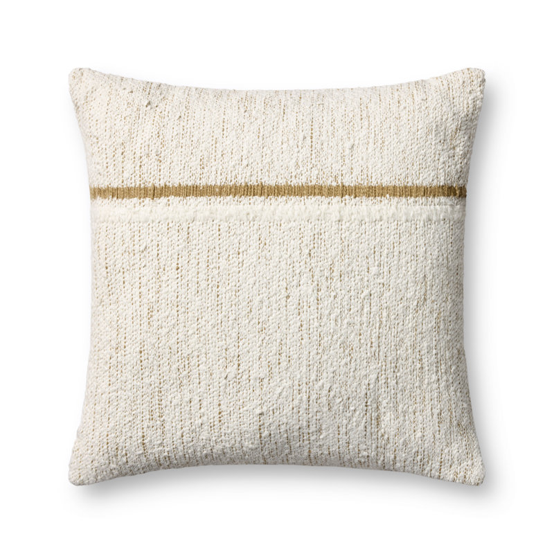 Coussin décoratif Loloi, Ivoire / rayures dorées