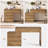 Home Office Computer Desk With 5 Drawers, 63" Executive Desk With 3-drawer File Cabinet