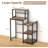 3-Tier Mini Fridge Cabinet With Microwave Stand, Wooden Utility Storage Shelf For Dorm Kitchen, Multifunctional Baker Rack With Ample Storage Space