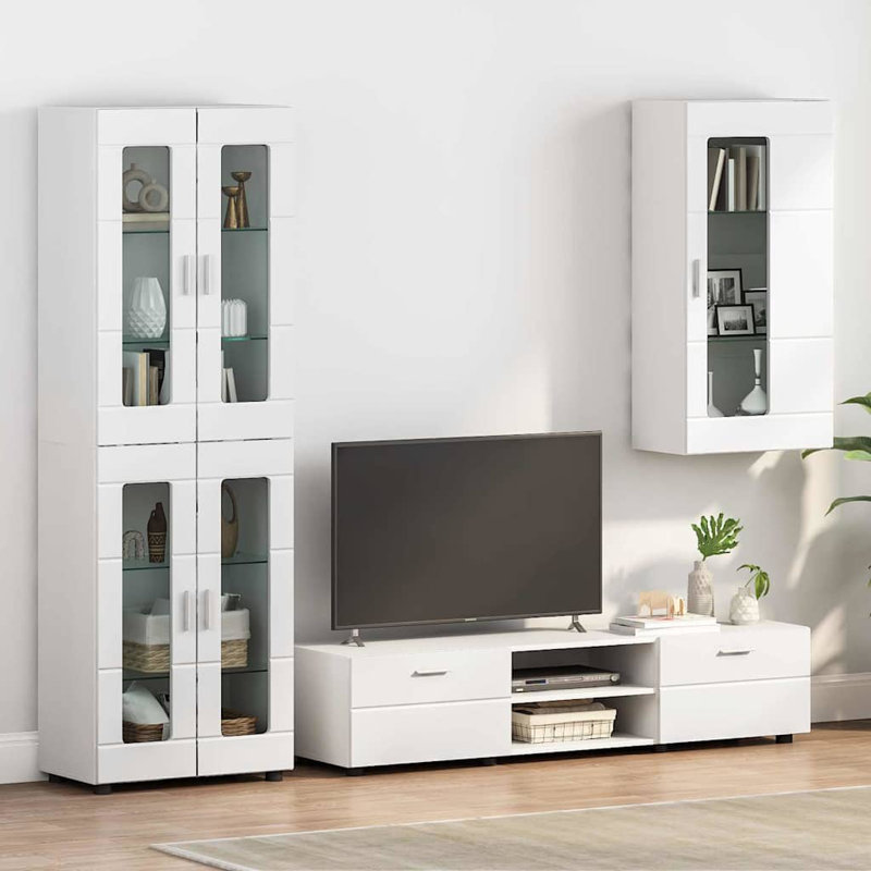 Rectangle Accent Cabinet, High Gloss White
