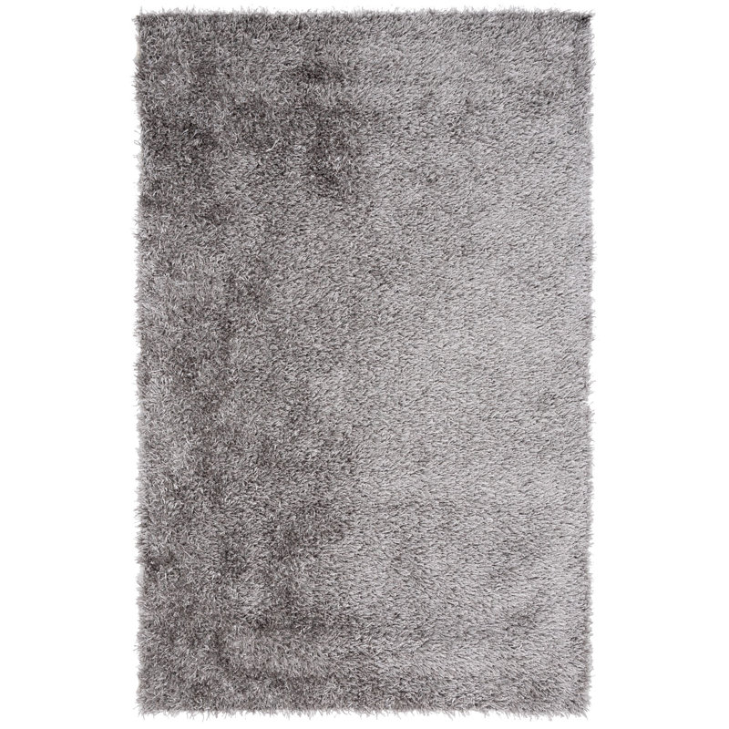 Chamira Shag Hand Tufted Performance Solid Color Rug, Rectangle 5' x 8'