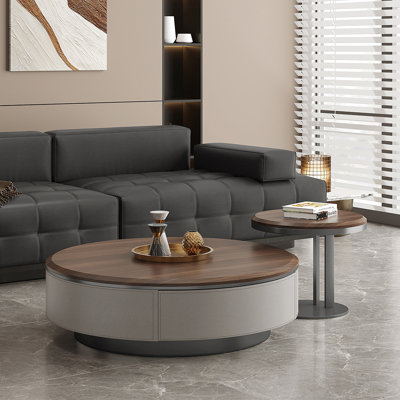 Light luxury round coffee table living room